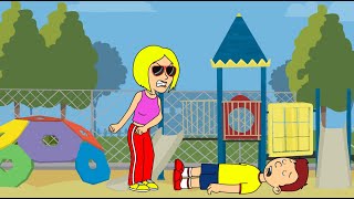 Karen Beats up Caillou at the ParkArrested [upl. by Onitsirc]