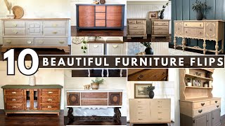 10 INSPIRING FURNITURE FLIPS  DIY BEAUTIFUL FURNITURE MAKEOVERS [upl. by Grenville]