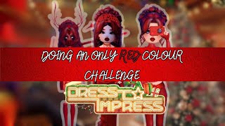 WEARING RED IN EVERY ROUND IN DRESS TO IMPRESS 💖 ITS HARDER THAN YOU THINK  ROBLOX CHALLENGE [upl. by Alonzo]