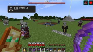 BAD OMEN VI RAID IN MY VILLAGE  INTENSE FIGHT WITH REVENGER  MINECRAFT minecraft gaming [upl. by Urana]