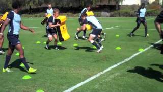 Rugby IQ  V Tackle Drill [upl. by Averil498]