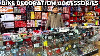 Bike Modification Accessories Wholesale Shop😱 Low Price Bike Accessories🤔 Pak Moto [upl. by Liarret631]