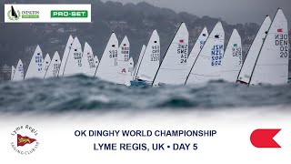 Highlights from Day 5 at the 2023 OK Dinghy World Championship in Lyme Regis [upl. by Eilitan]