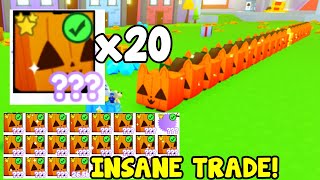 I Got Full Team Of Huge Pumpkin Cats Insane Trade  Pet Simulator X Roblox [upl. by Ajiak377]