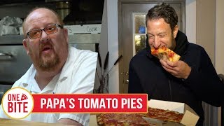 Barstool Pizza Review  Papas Tomato Pies Robbinsville NJ [upl. by Lellih]