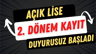 Açık Lise Kayıt Yenileme İşlemleri Başladı [upl. by Roda756]