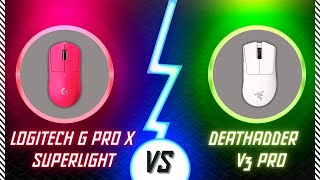 Logitech G PRO X SUPERLIGHT vs Razer DeathAdder V3 Pro [upl. by Irby]