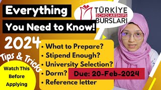 Turkiye Burslari 20242025 How to Apply Tips amp Tricks University Selection  Reference Letter [upl. by Jarib]