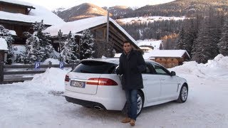 Jaguar XF Sportbrake 22 D la prova sulla neve [upl. by Llerut]