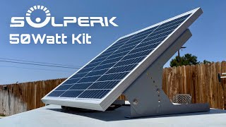 The Solperk 50Watt Solar Panel Kit is a Great Beginner System to charge all types of batteries [upl. by Liryc843]