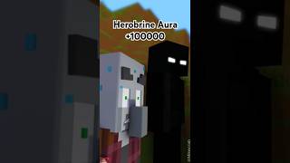 Herobrine Aura Meme minecraft shorts minecraftshorts aura memes [upl. by Chun]