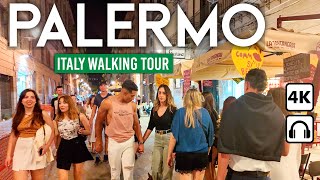 PALERMO Sicily 🇮🇹 Nightlife In A Summer Dream City 4K Walking Tour 2024 🍹 [upl. by Henigman792]