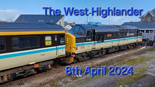 37409 and 37667 with The West Highlander Fort WilliamMallaig 8th April 2024 [upl. by Burnard675]