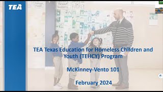 Webinar TEHCY Program McKinneyVento 101 February 2024 [upl. by Esenaj]