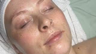 Classic Facial  Full Steps  Dermalogica Products  Esthetician Student [upl. by Abell]