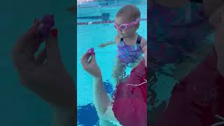 Swim and Grip TShirt swimmingclass  learntoswim swimmimg summer underwater pool 2yearsold [upl. by Ogden]