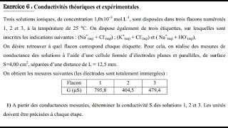 2 Exercices corrigés conductance et conductivité 1bac SM et ScExp BioF [upl. by Arakawa484]