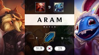 ARAM Match Super Gragas vs Super Fizz  KR server Patch 1418 [upl. by August]