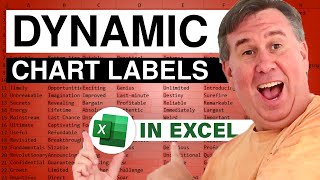 Excel  Dynamic Chart Data Labels From Formula  Episode 1426 [upl. by Arri]