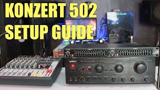 How to Connect EQUALIZERMIXER amp SPEAKERS on KONZERT 502  Integrated Amplifiers Setup [upl. by Sert]