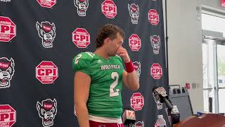 NC State quarterback Grayson McCall after practice [upl. by Benildas903]