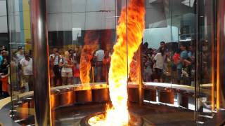 Fire tornado in science centre [upl. by Spearing]