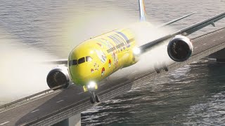 Apalachicola Mun Airport  Emergency landing boeing 787  POKEMON [upl. by Aseral18]