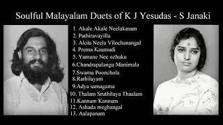 K J Yesudas  S Janaki Soulful Malayalam Duets [upl. by Bron376]