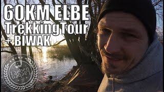 60km Trekking Tour  Wandern an der Elbe mit Biwak  Vorbereitung für Megamarsch andere lange Läufe [upl. by Lliw890]