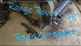 1993 Range Rover LSE episode 2  Rear xmember and boot floor repairs profanity warnings [upl. by Aicener122]