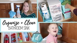 BATHROOM ORGANIZATION  Under the Sink Dollar Tree Ideas [upl. by Ecerahc]