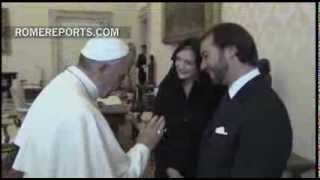 The Princes of Luxembourg visit Pope Francis for the first time [upl. by Mauchi]