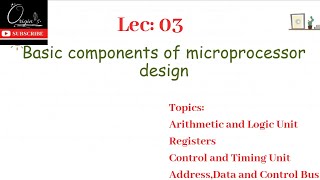 Lec03 Chp 1 Basic Components of Microprocessor DesignHindi [upl. by Llemert674]