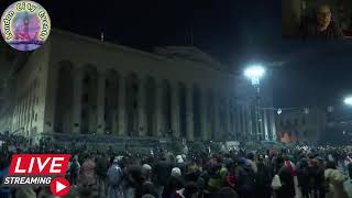 LIVE from Tbilisi Georgia anti government protest 31224 [upl. by Ainolopa]