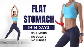 FLAT STOMACH in 14 Days  Belly Fat Burn🔥15 min Standing Workout  No Jumping No Squats No Lunges [upl. by Nalaf]