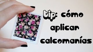 TIP cómo aplicar calcomanías en las uñas [upl. by Fitalludba]