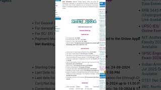 NTET NOTIFICATION 2024NTA NATIONAL TEACHER ELIGIBILITY TESTntetntaytshortsyoutubevidiotrending [upl. by Annamarie]