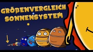 Größenvergleich Sonnensystem [upl. by Kentigerma761]