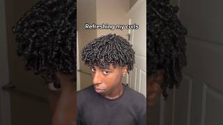 Refreshing My Curly Hair curlyhair haircare hair curly shorts funny viralvideo [upl. by Cosmo]