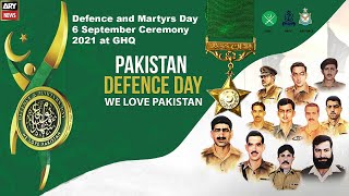 Defence Day Celebration Ceremony  GHQ Rawalpindi  ARY News  6th September 2021 [upl. by Eecyac]