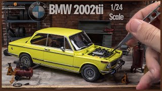 Super Detailed BMW 2002tii Scale Model Car  Building the Hasegawa BMW2002tii with USCP Detail Sets [upl. by Smitt]