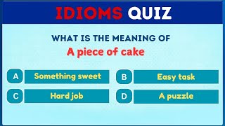 Know Your English Idioms Skills  Idioms Quiz Challenge 1  English quiz [upl. by Yromas]