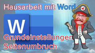 Word Grundeinstellungen Seitenumbruch Formatierung Druckvorschau Office 365 WordKurs Folge 1 [upl. by Cordy]