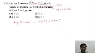 chlorine has 2 isotopes cl 35 and cl 37 [upl. by Aerdnek]