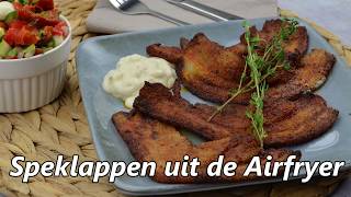 Airfryer basic recept Speklappen uit de Airfryer [upl. by Hotchkiss719]