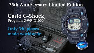 35th Anniversary Limited Edition Casio GShock Frogman GWFD1000 350 Pieces Pelican case UNBOXING [upl. by Healy]