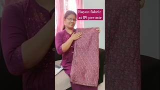 Unboxing pure rayon fabric ₹544 5 mtr📦fashion unboxing shopping maaambey kreupasanam shorts [upl. by Ingamar387]