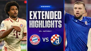 Bayern Munich vs Dinamo Zagreb Extended Highlights  UCL League Phase MD 1  CBS Sports Golazo [upl. by Ettie]