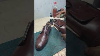 Shoe finishes  How to polish shoes shoemaking shoemaker handmade diy shoelover shoepolish [upl. by Anyg667]