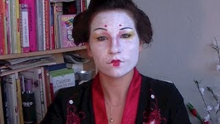 Maquillage Halloween Geisha  The Beauty Progress [upl. by Mello]